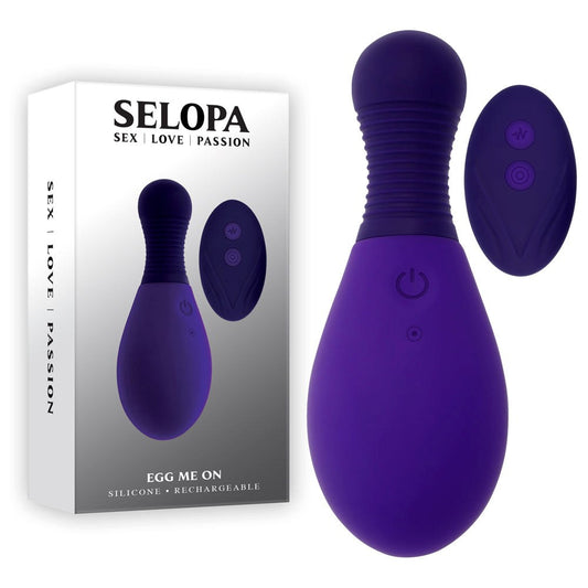 Selopa EGG ME ON USB Rechargeable Love Egg with Wireless Remote Purple - Love Eggs and Kegel Exercisers
