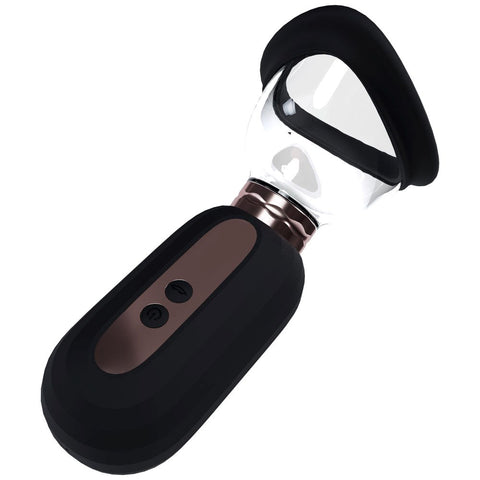 Shots Toys PUMPED Dazzling Auto USB Rechargeable Ladies Pump Black - Pussy And Clit Toys