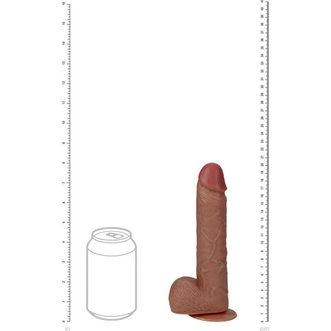 Shots Toys REALROCK USB Rechargeable Vibrating and Rotating Dong Tan - Vibrating Dildos
