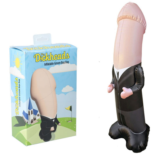 Shots Toys S LINE The Dickheads Groom Bop 100 cm Inflatable Penis Punching Bag - Party Gifts and Novelties