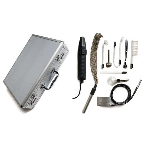 The Stockroom KinkLab Agent Noir Neon Wand 11 Piece E-Stimulation Kit - Electro Sex