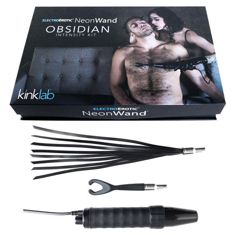 The Stockroom KinkLab Obsidian Neon Wand 3 Piece E Stimulation Intensity Kit - Electro Sex