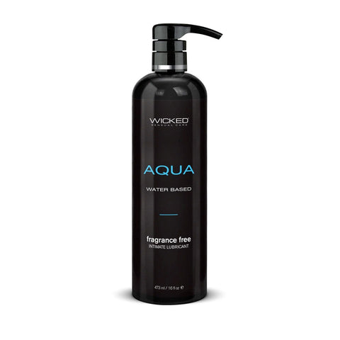 Wicked Sensual Care Aqua Water Based Lubricant 476ml Bottle - Water Based Lubes