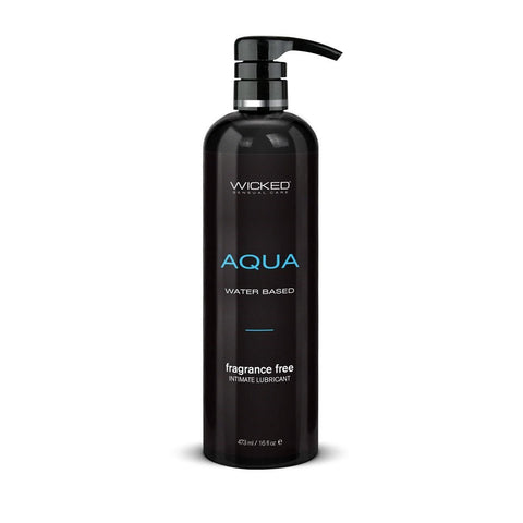 Wicked Sensual Care Aqua Water Based Lubricant 476ml Bottle - Water Based Lubes