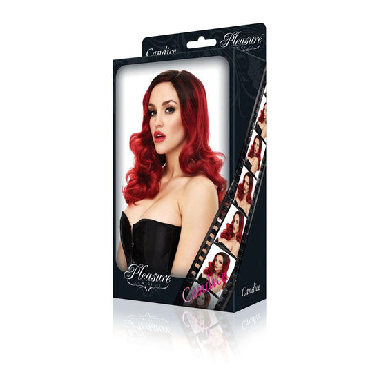Xgen Products PLEASURE WIGS Candice Red/Black For Women - Wigs and Gloves