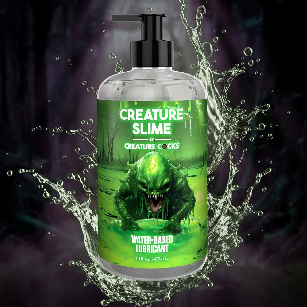 XR Brands Creature Cocks Water-Based Lubricant Pump Bottle 473ml - Water Based Lubes