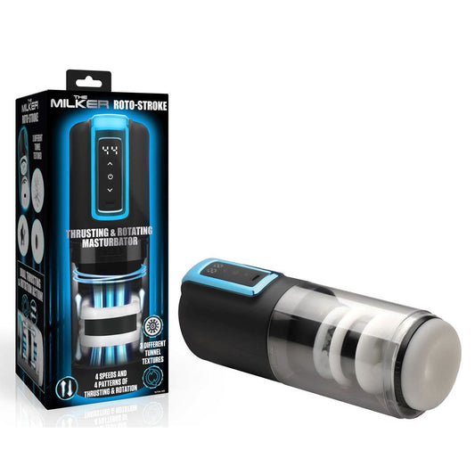 XR Brands LoveBotz The Milker Thrusting & Rotating Male Masturbator - Masturbators and Strokers