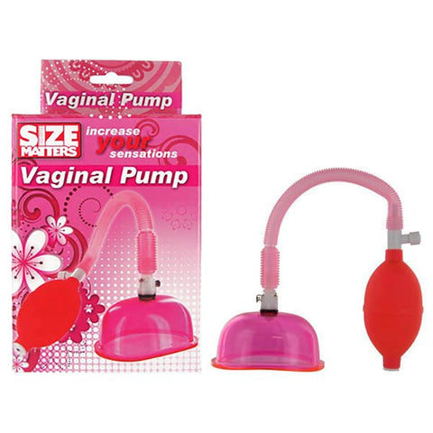 XR Brands Size Matters Vaginal Pump And Cup Set Pink - Pussy And Clit Toys