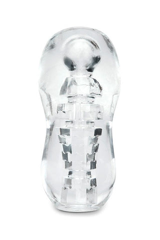 Zolo Gripz Spinner Squeezable Adjustable Male Stroker Clear - Masturbators and Strokers
