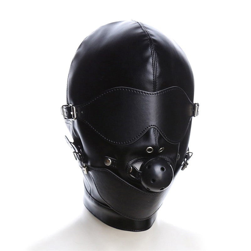 BDStyle Bondage Mouth Gag Full Gimp Hood - - Bondage Hoods