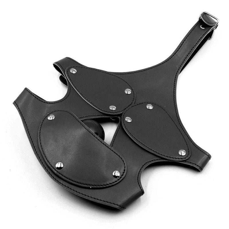 BDStyle Gimp Hood With Removable Eye Pad And Mouth Pad Black - - Bondage Hoods