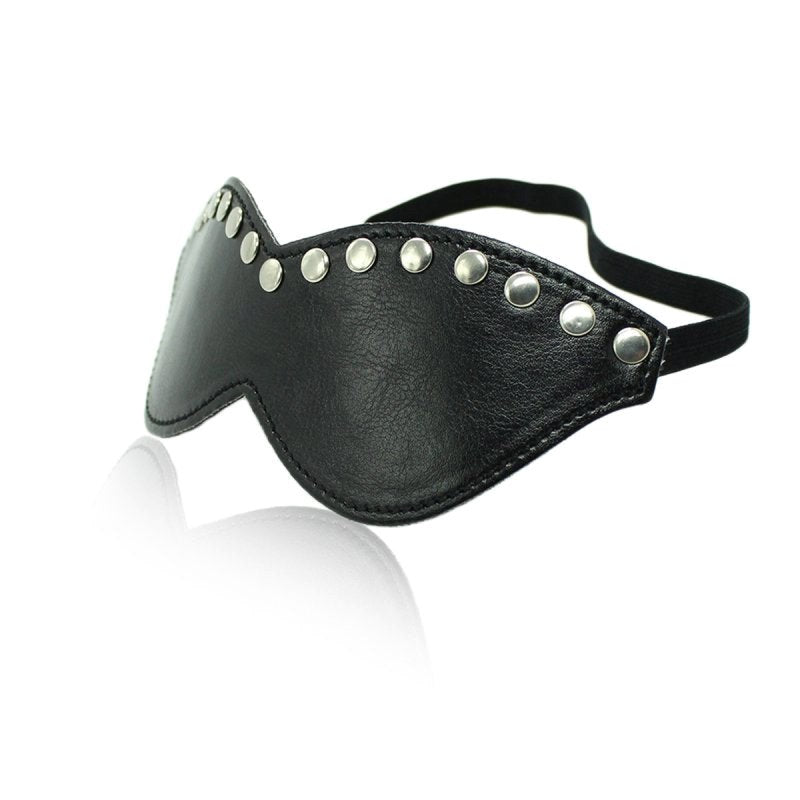 BDStyle Black Leather Blindfold Mask - - Blindfolds And Masks