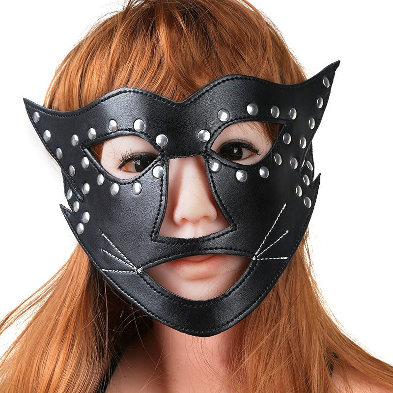 BDStyle Cat Face Mask with Beard - - Blindfolds And Masks