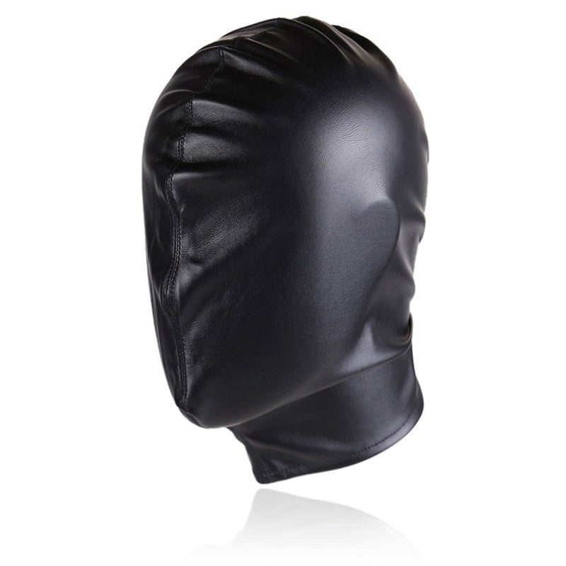 BDStyle Faux Leather One Size Frenulum Full Hoods - - Bondage Hoods