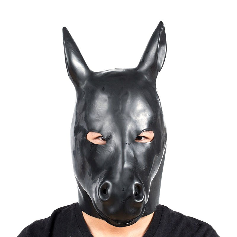 BDStyle Latex Mask Horse Head Bondage Hood - - Bondage Hoods