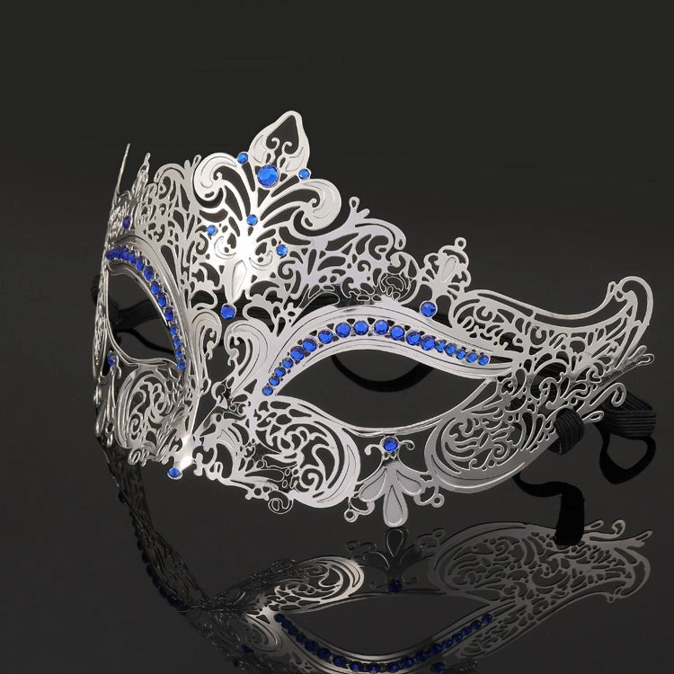 BDStyle Silver Diamante Metal Mask - - Blindfolds And Masks