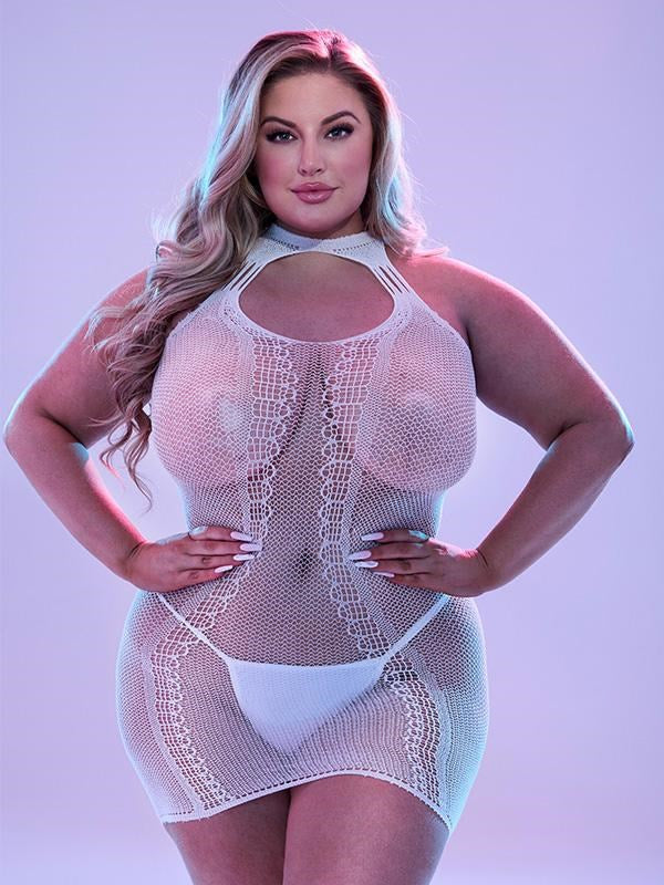 Lapdance Lingerie Glow In The Dark Mini Dress Queen - Babydolls and Chemises