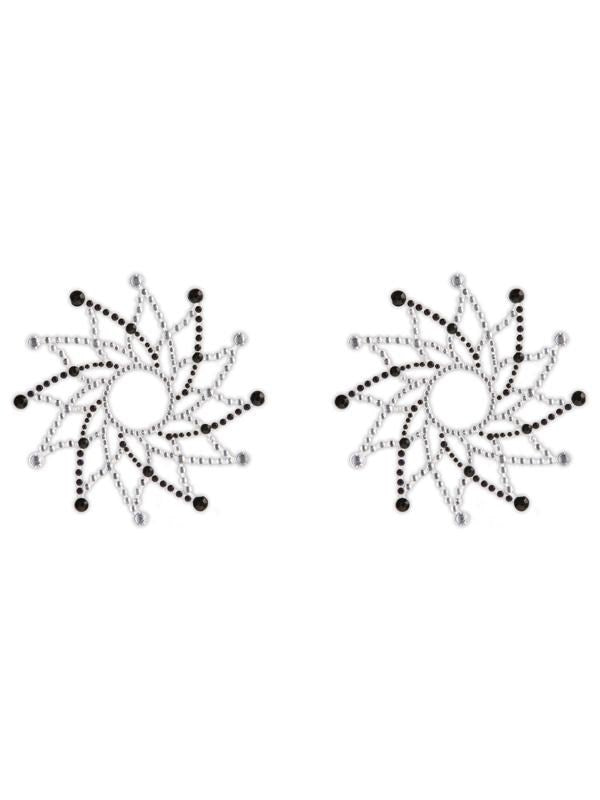 NS Novelties Pretty Pasties Charm I Nipple Cover Black - - Breast and Nipple Toys