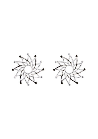 NS Novelties Pretty Pasties Charm I Nipple Cover Black - Breast and Nipple Toys