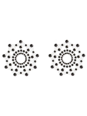 NS Novelties Pretty Pasties Charm III Nipple Cover Black - Breast and Nipple Toys