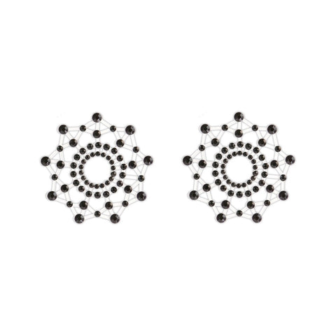 NS Novelties Pretty Pasties Charm III Nipple Cover Black - Breast and Nipple Toys