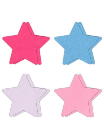 NS Novelties Pretty Pasties Star II Assorted Nipple Cover 4 Pairs - Breast and Nipple Toys