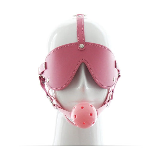BDStyle Blindfold With Breathable Ball Gag - Blindfolds And Masks