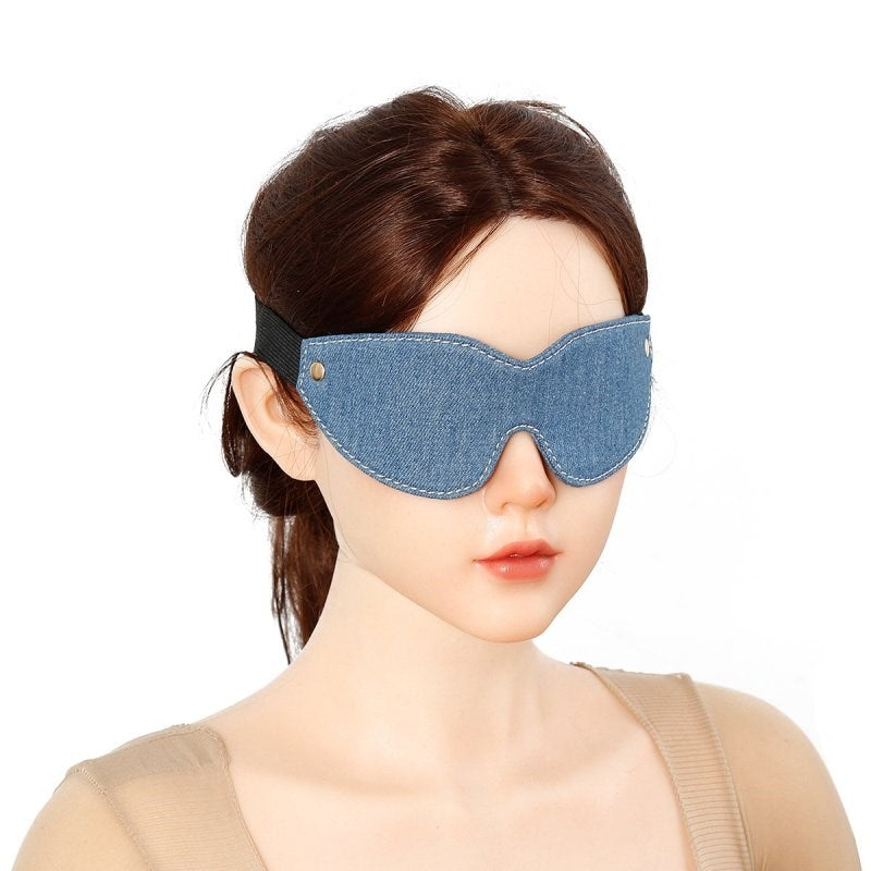 BDStyle Denim Bondage Blindfold - - Blindfolds And Masks