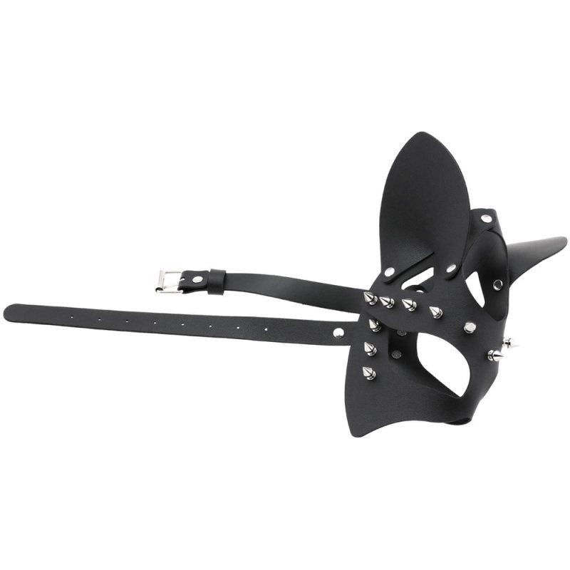 BDStyle Faux Leather Rivet Spike Mask - - Blindfolds And Masks