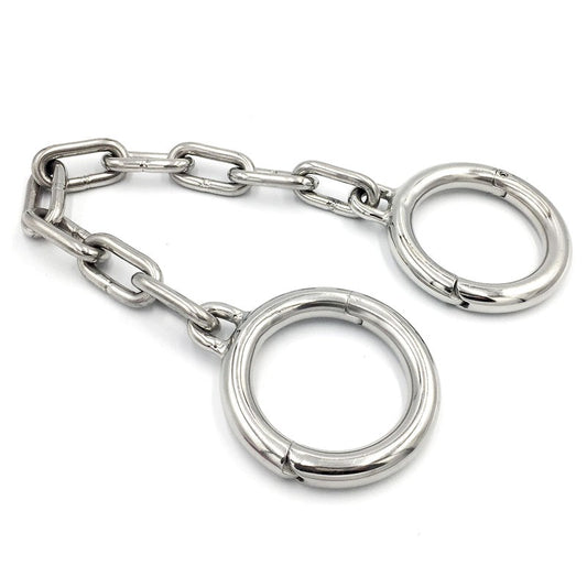 BDStyle Heavy Duty BDSM Play Metal Wrist Cuffs Only with Chain - Cuffs And Restraints