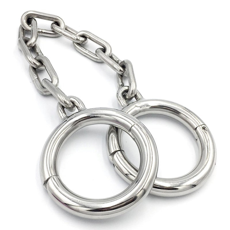 BDStyle Heavy Duty BDSM Play Metal Wrist Cuffs Only with Chain - - Cuffs And Restraints