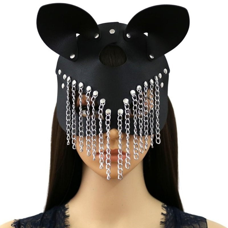 BDStyle Masquerade Fetish Play Chain Mask - - Blindfolds And Masks