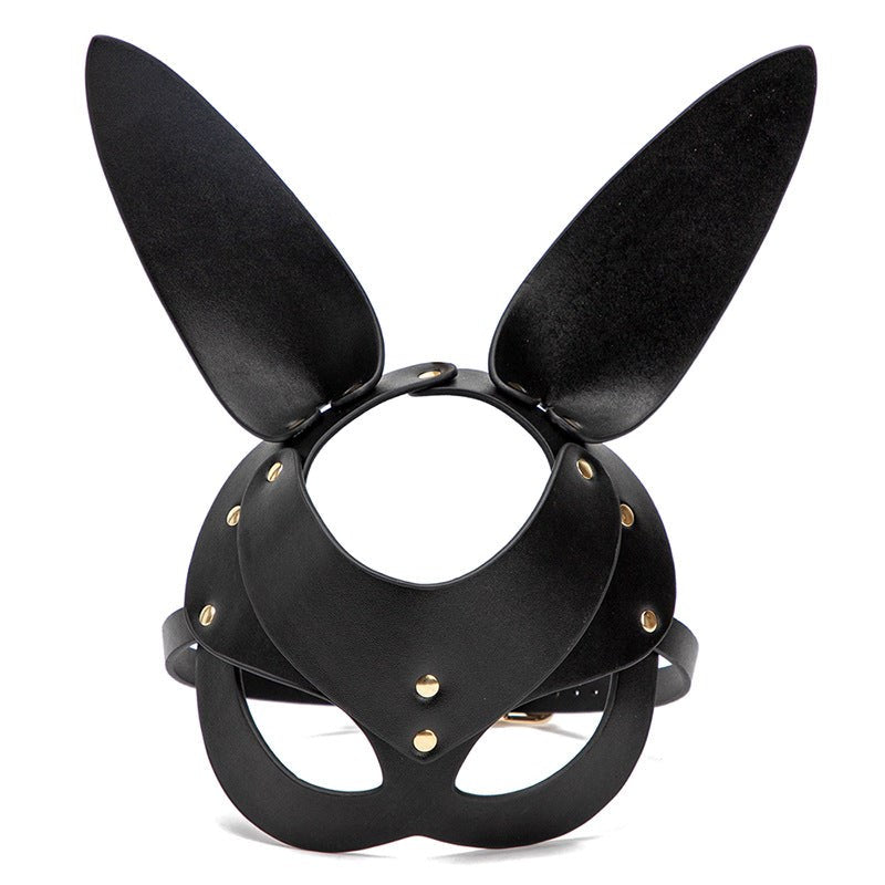 BDStyle Punk Gothic Cosplay Women Leather Bunny Ears Mask - - Blindfolds And Masks