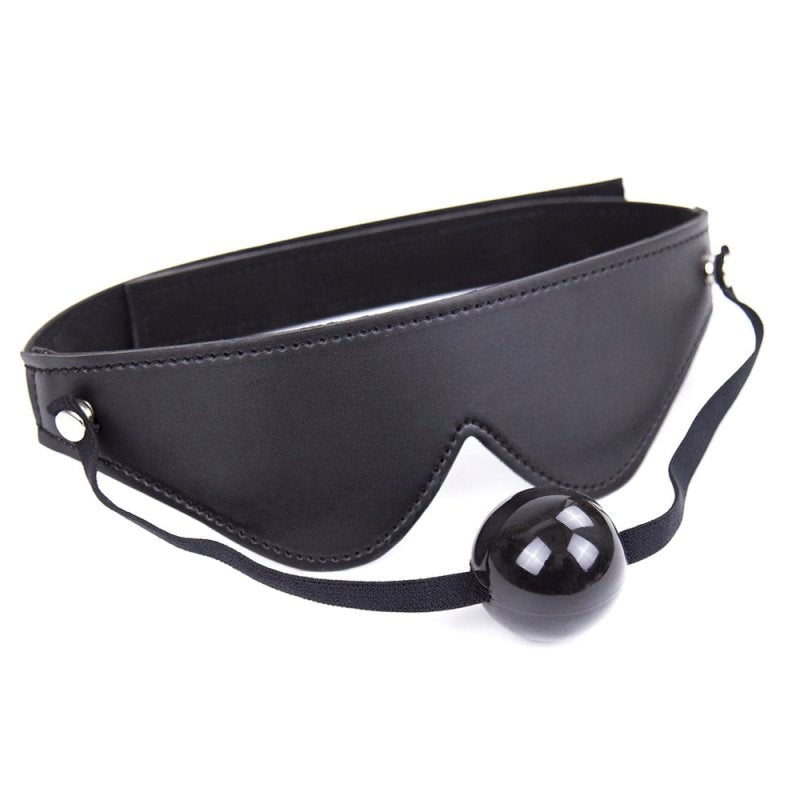 BDStyle Velcro Strap Blindfold With Ball Gag - - Blindfolds And Masks