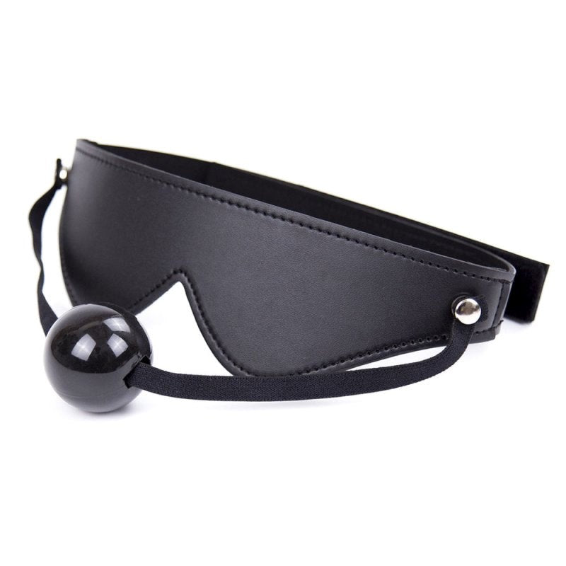 BDStyle Velcro Strap Blindfold With Ball Gag - - Blindfolds And Masks