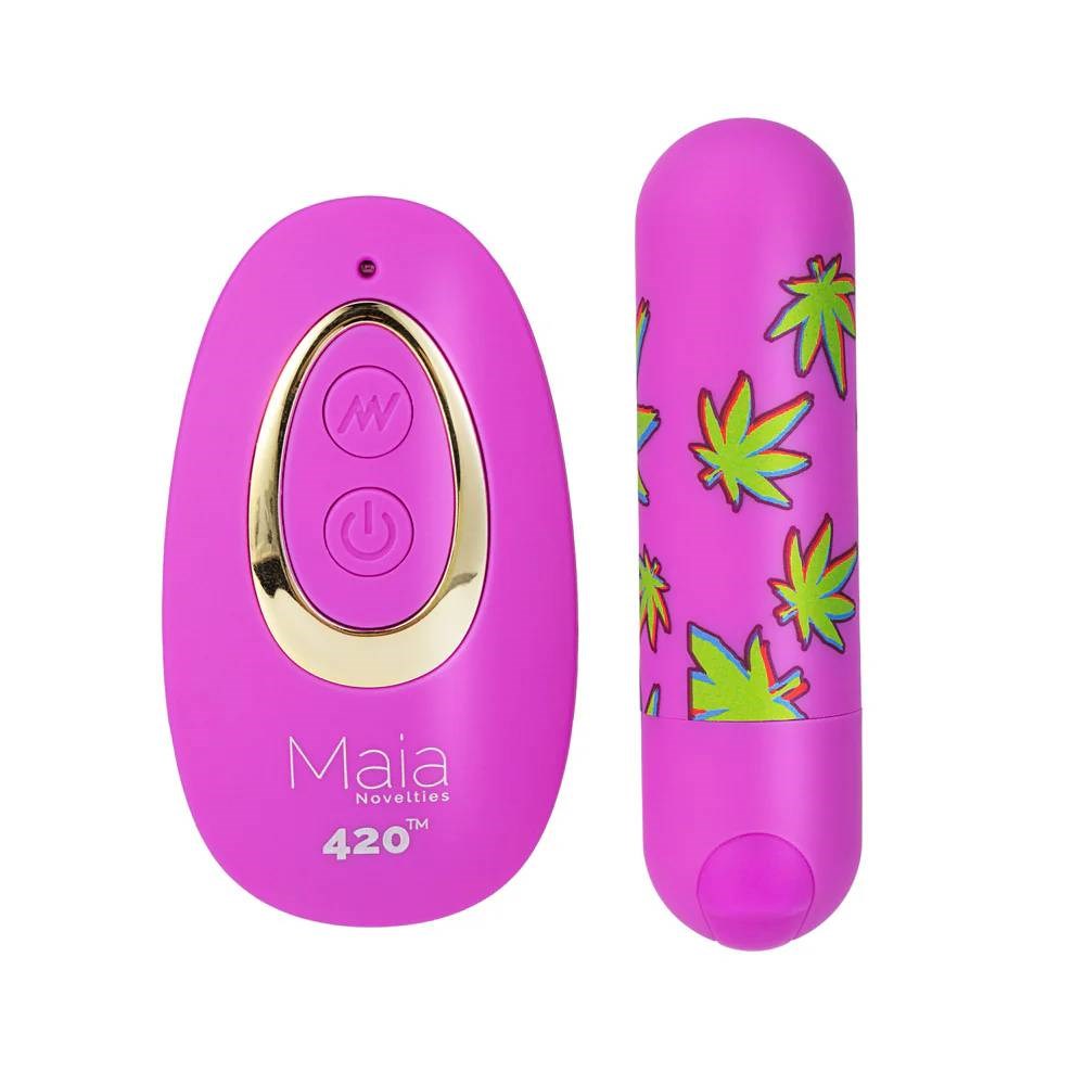 Maia JESSI 420 Remote USB Rechargeable Bullet Vibrator with Wireless Remote - Bullet Vibrators
