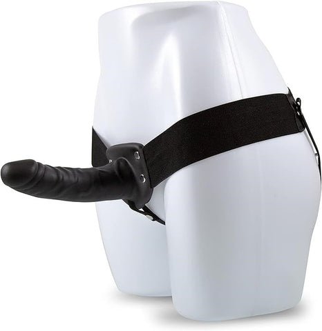 Blush Novelties Dr Skin Hollow Strap On Dildo Black 15.2cm - Strap On Sextoys
