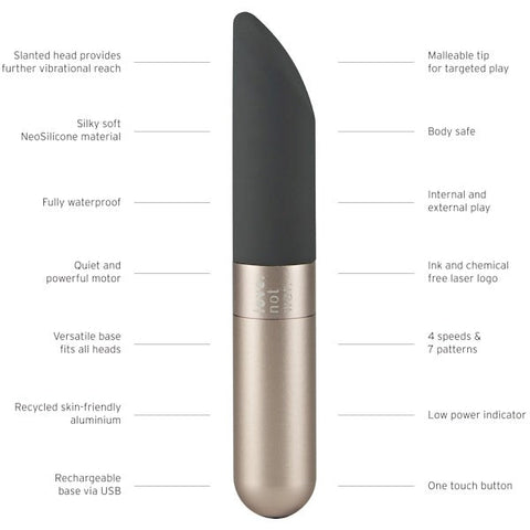 LOVE NOT WAR Amore Clitoral Bullet Vibrator - Bullet Vibrators
