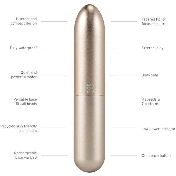 LOVE NOT WAR Maya Multi Function Bullet Vibrator - Bullet Vibrators
