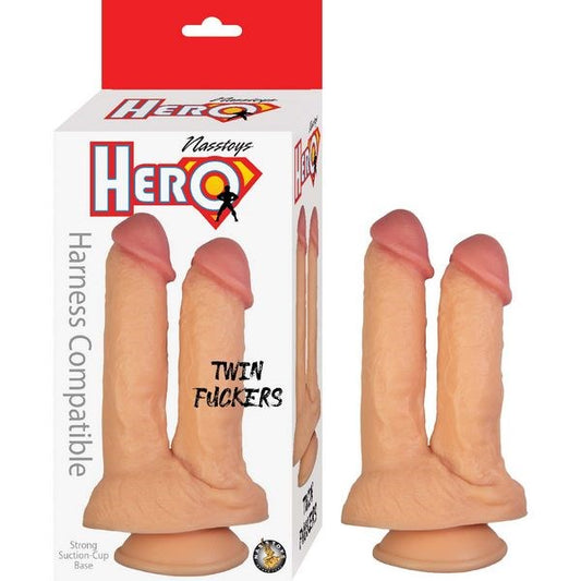 Nasstoys HERO Twin Fuckers Double Pleasure Dildo - Double Ender