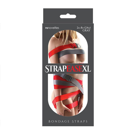 NS Novelties Strap Ease XL Adjustable Bondage Straps Grey 2.4m - Cuffs And Restraints