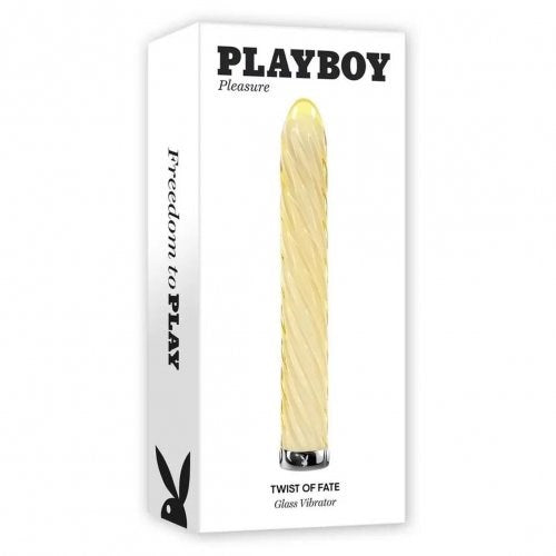 Playboy Pleasure TWIST OF FATE Glass Bullet Vibrator - Bullet Vibrators