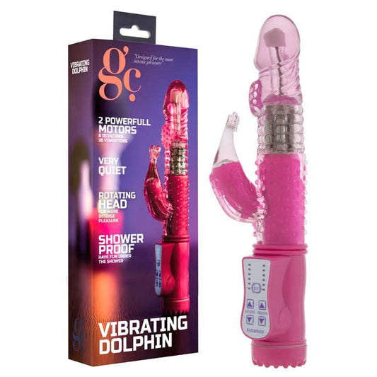Shots Toys GC Dolphin Pearl Rabbit Style Vibrator - Rabbit Vibrators