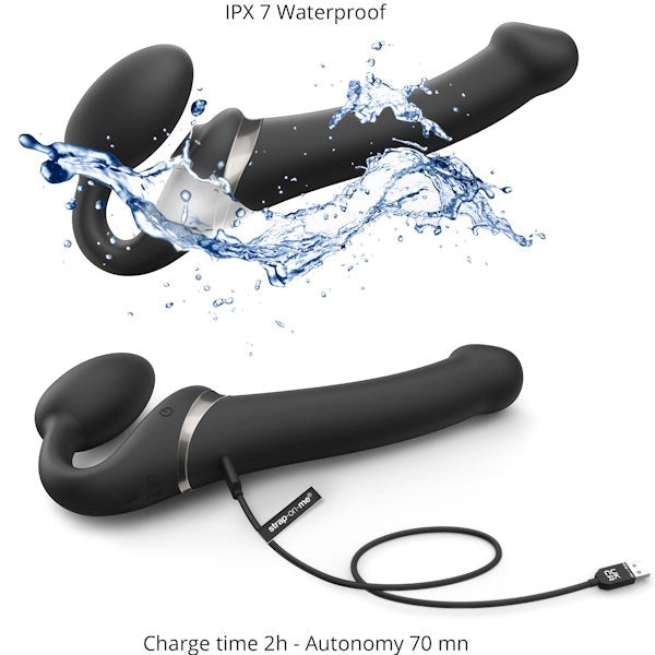 STRAP ON ME Multi Orgasm Bendable Strap On Dildo Small - - Strap On Sextoys