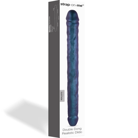 STRAP ON ME Realistic Double Dong Snaky Metallic - Realistic Dildos