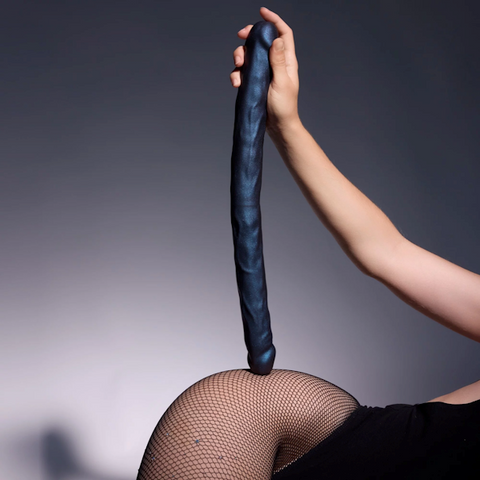 STRAP ON ME Realistic Double Dong Snaky Metallic - Realistic Dildos