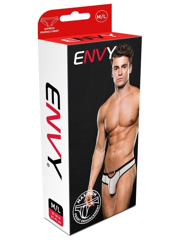 Envy Express Yourself Brief White - Mens Briefs And Boxers