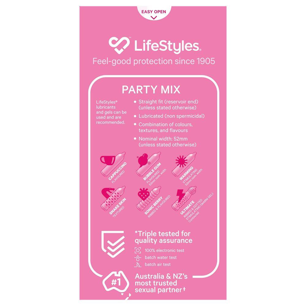 LifeStyles Healthcare Party Mix 20pk Condoms - Condoms