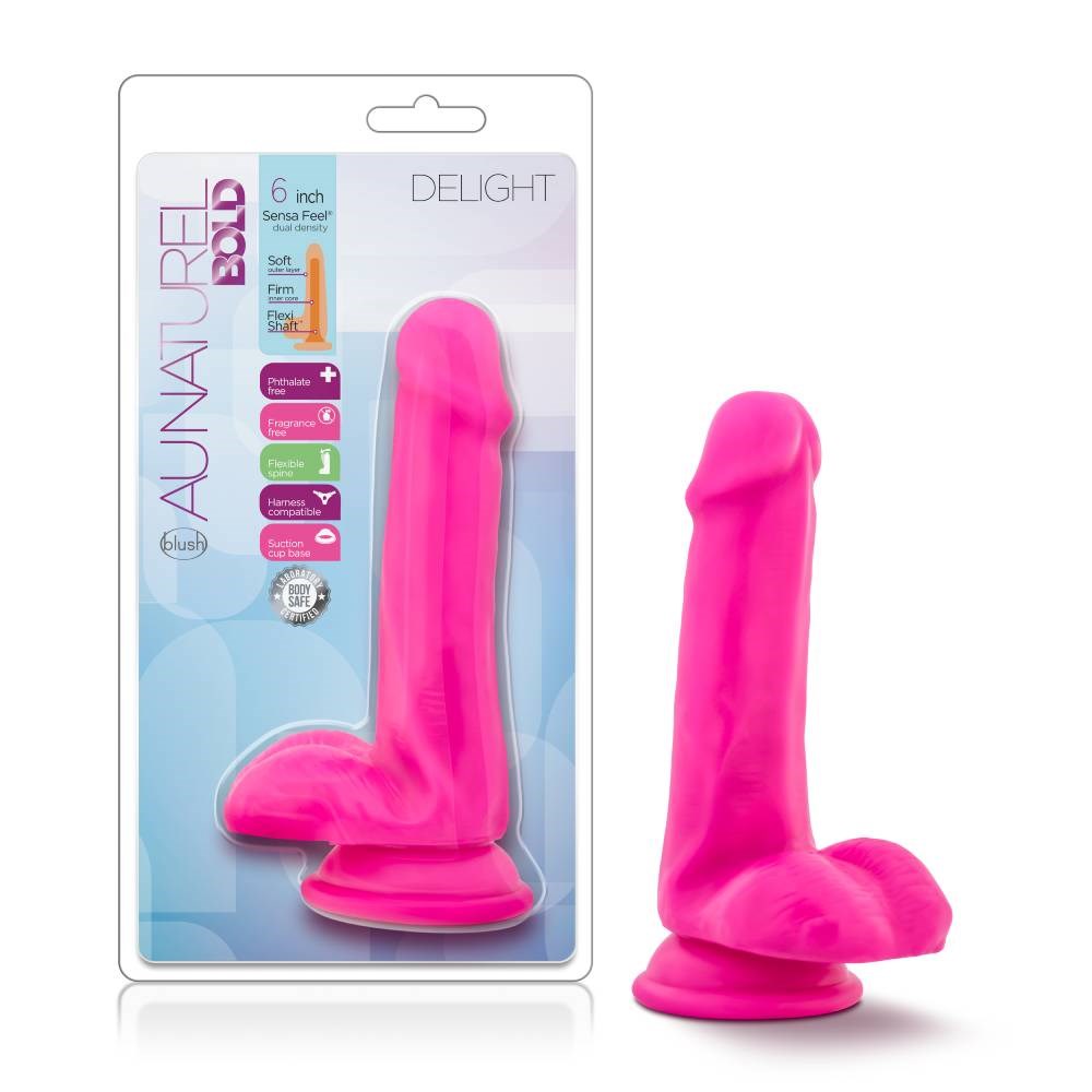 Au Naturel Bold Delight 6 inch Realistic Dildo - - Realistic Dildos