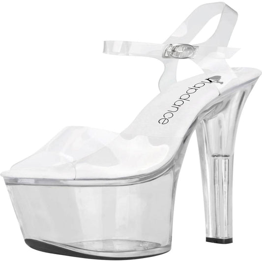 Lapdance Clear Platform Sandal With Quick Release Strap 7 inches Heel - Fancy Dress Ups